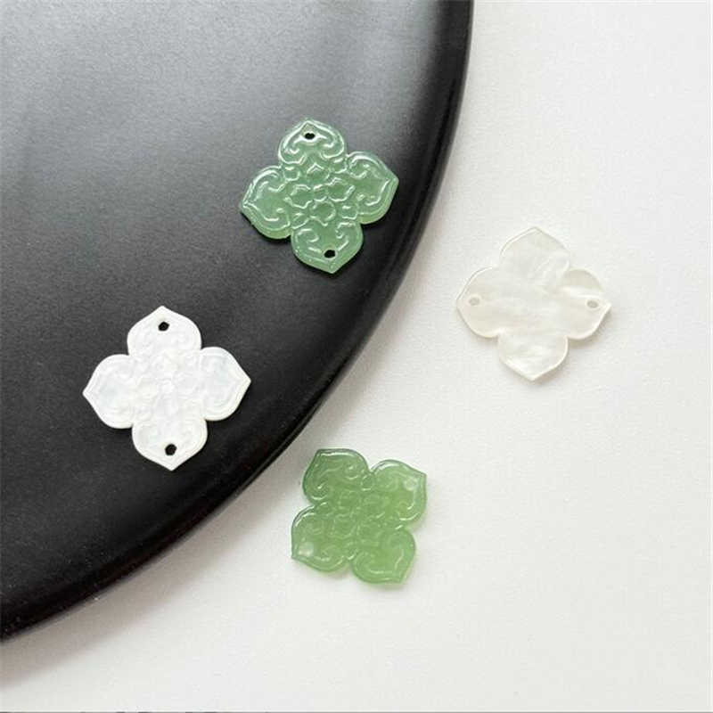 Flower Preservation Resin - 10 ชิ้นใหม่ Retro 13 มม.กรดอะซิติกดอกไม้ Charm