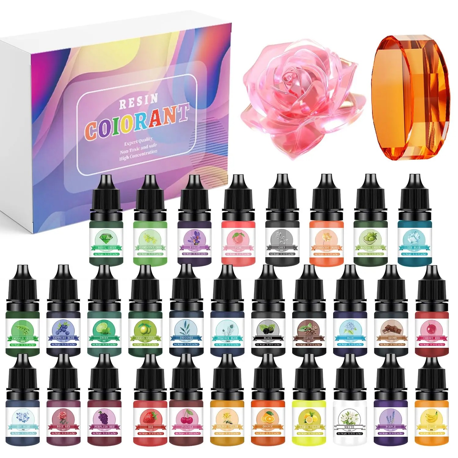 Resin Pigment Set - ชุดสีเรซิ่นอีพ็อกซี่ 30 สี ขนาด 5 มล.