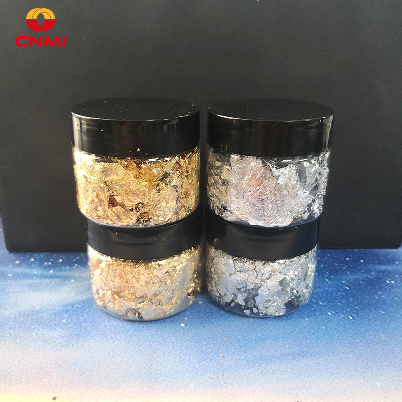 Gold Foil Flakes - 3g Gold Leaf Flakes อีพ็อกซี่เรซิ่นบรรจุเงินฟอยล์กระดาษ DIY