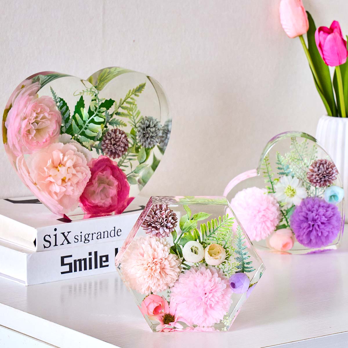 แม่พิมพ์ซิลิโคนรูปหัวใจขนาดใหญ - Flower Preservation Resin บทวิจารณ์และราคา