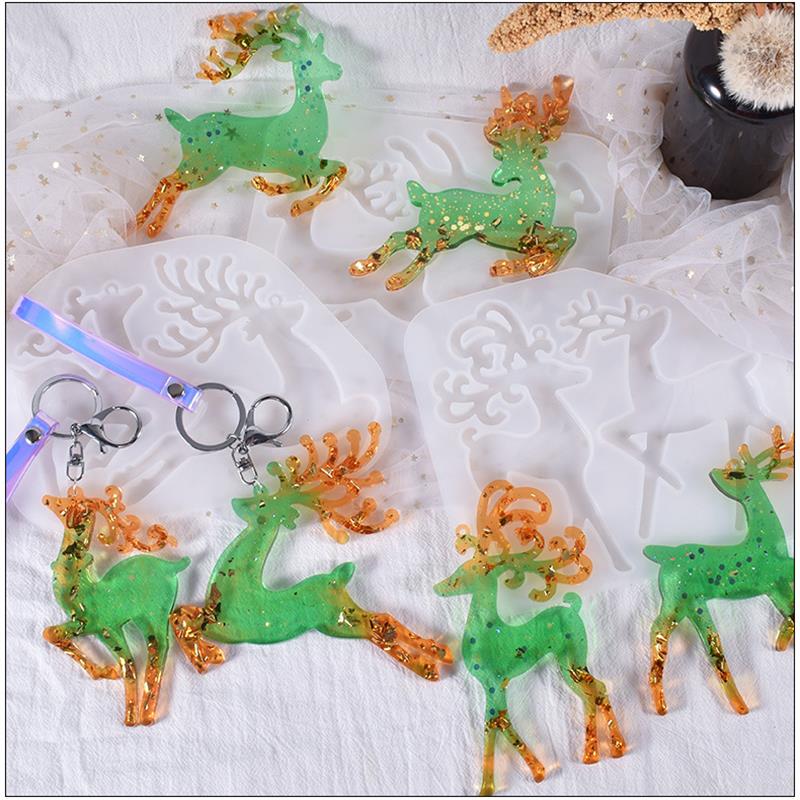 คริสต์มาส Elk อีพ็อกซี่เรซินแม - Gold Foil Flakes บทวิจารณ์และราคา