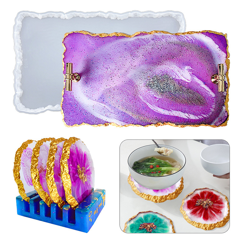 DM413 Drusy Coaster แม่พิมพ์เร - Geode Mold Silicone บทวิจารณ์และราคา