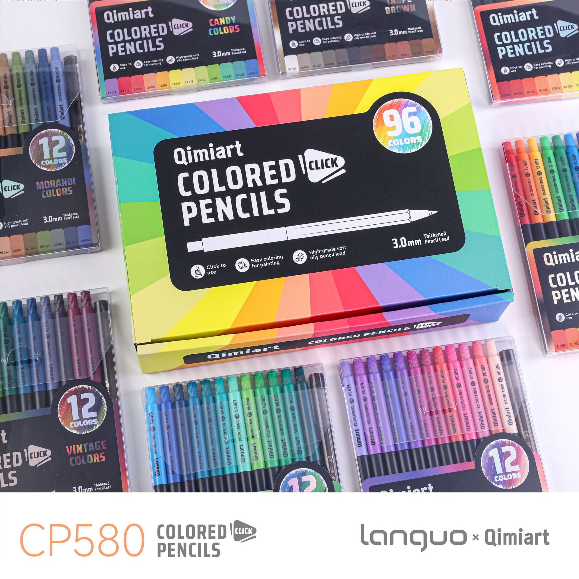 ชุดดินสอสีแบบกด 96 สี Qimiart  - Staedtler Pencil Lumocolor บทวิจารณ์และราคา