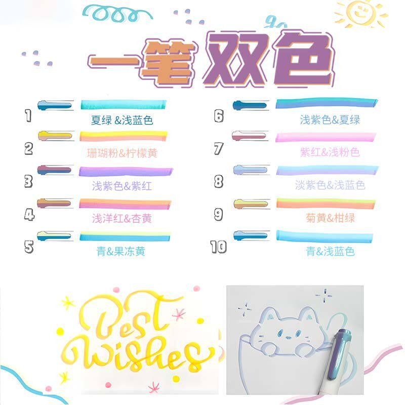 ปากกาไฮไลท์สองสี Zebra WKS23 M - Zebra Pen Mildliner บทวิจารณ์และราคา