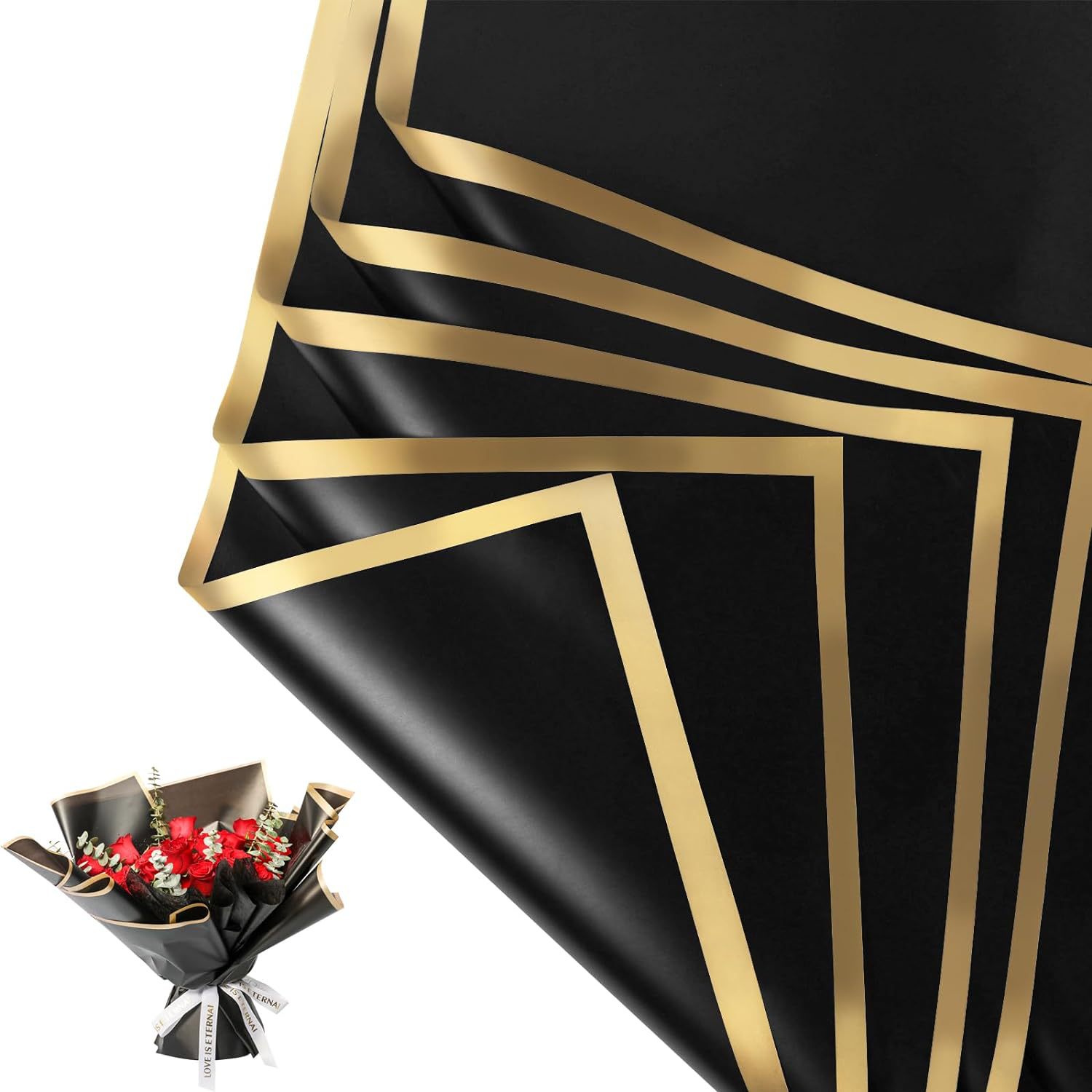 20 แผ่น ฟิล์มเจลกันน้ำขอบทอง ก - Gold Foil Flakes บทวิจารณ์และราคา