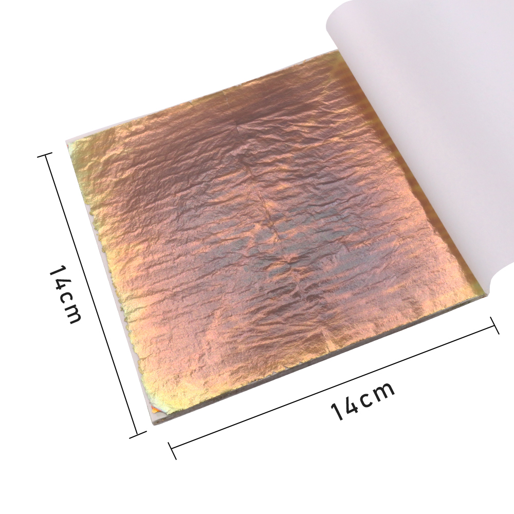 14x14 ซม.เลียนแบบสีสัน Gold Le - Gold Foil Flakes บทวิจารณ์และราคา