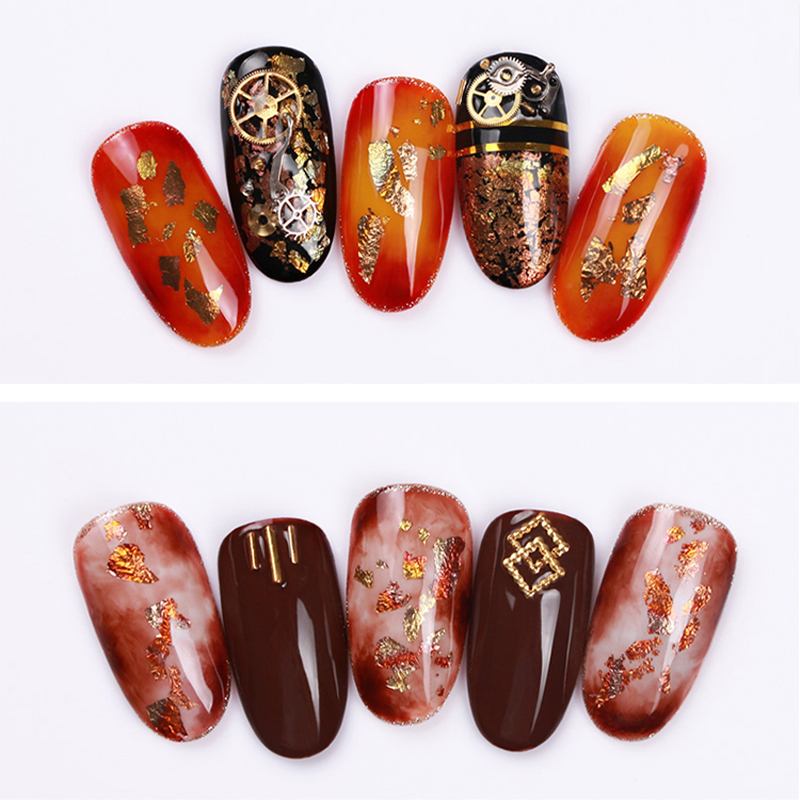14x14 ซม.เลียนแบบสีสัน Gold Le - Gold Foil Flakes บทวิจารณ์และราคา
