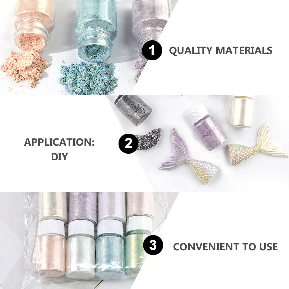 ชุดผงสีไมก้า 9 ชิ้น สีสันสดใส  - Resin Pigment Set บทวิจารณ์และราคา