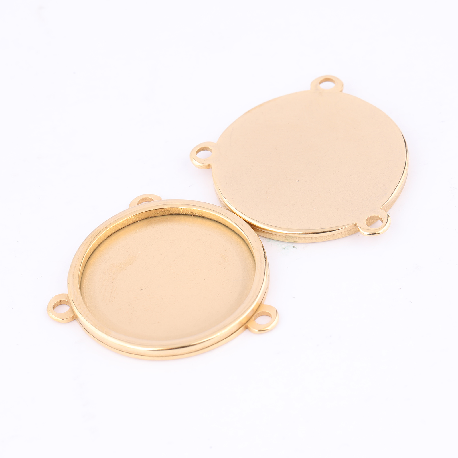 ฐานติดตั้งจี้แบบคาโบชอง สแตนเล - Bezels Set Pendant บทวิจารณ์และราคา